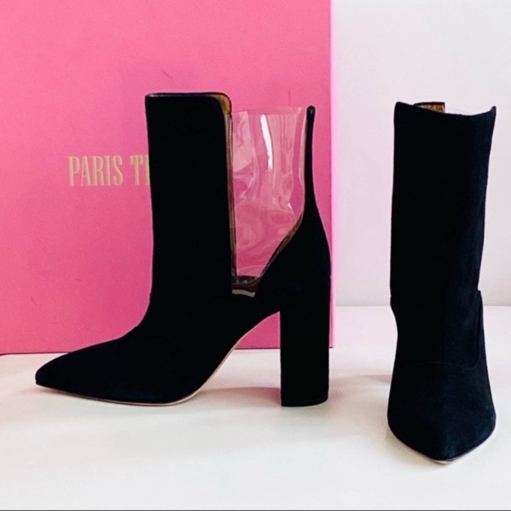 Paris Texas Black Suede Heel Booties NWT SZ 6/36 - Picture 1 of 6